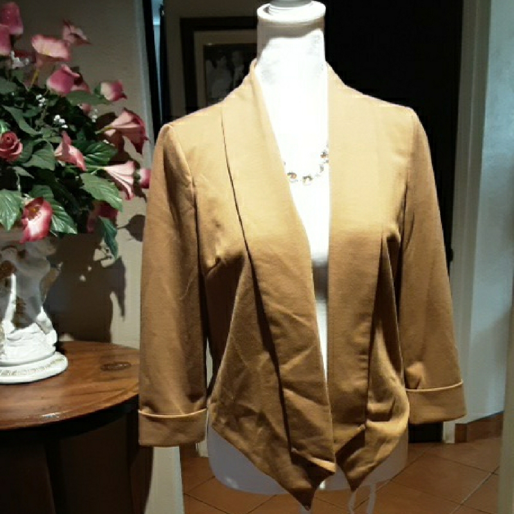 Papaya Camel Brown Women's Blazer Vintage - Picture 5 of 12